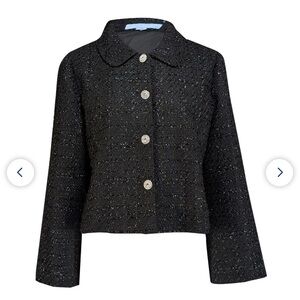 Hill House Black Textured Blazer